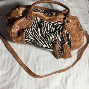 Clever Carriage Company zebra print calf hair